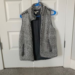 Grey sherpa vest Womens size s